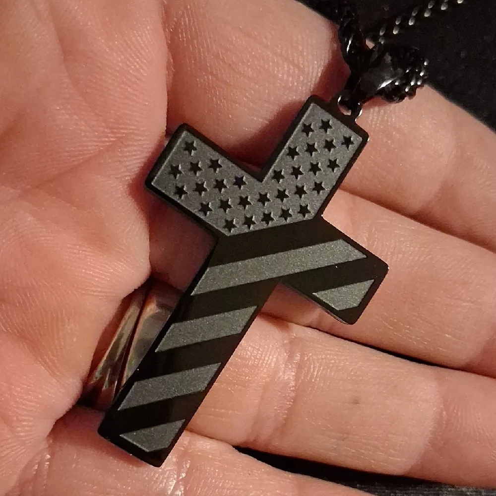 Silver Cross Pendant Necklace